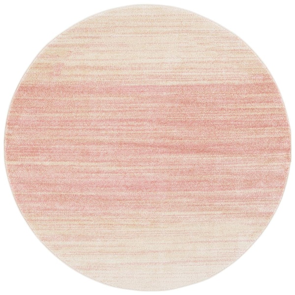SAFAVIEH Adirondack Pink/Ivory 6 ft. x 6 ft. Gradient Round Area Rug