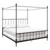 Emerson Black Metal Canopy King Size Frame Bed