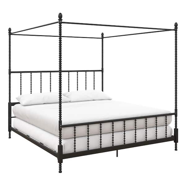 Dhp Emerson Black Metal Canopy King, King Metal Canopy Bed