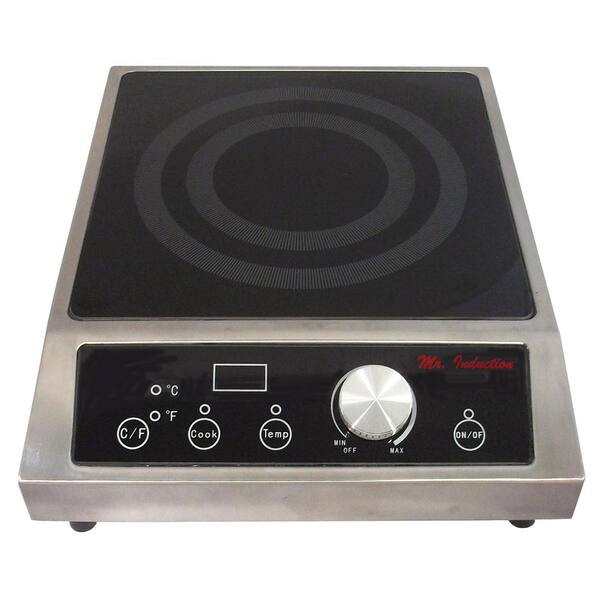 SPT 12.6 in 3400-Watt Tempered Glass Countertop Electric Commercial Cooktop in Black with 1 Element