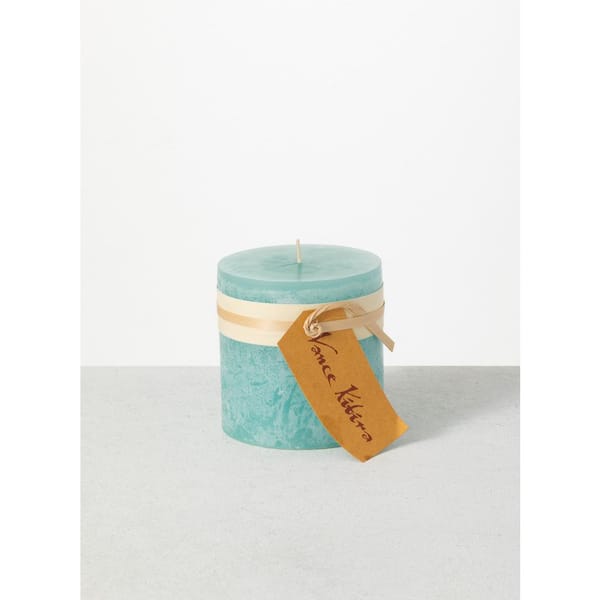 Vance Kitira 4.25" Sea Foam Timber Pillar Candle