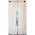 White Buffalo Check Rod Pocket Sheer Curtain - 52 in. W x 108 in. L