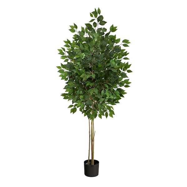 Nearly Natural 64 in. Artificial Ficus Tree UV Resistant (Indoor/Outdoor)