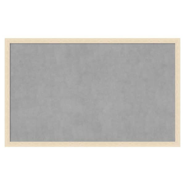 Amanti Art Woodgrain Stripe Blonde 42 in. x 26 in Framed Magnetic Board