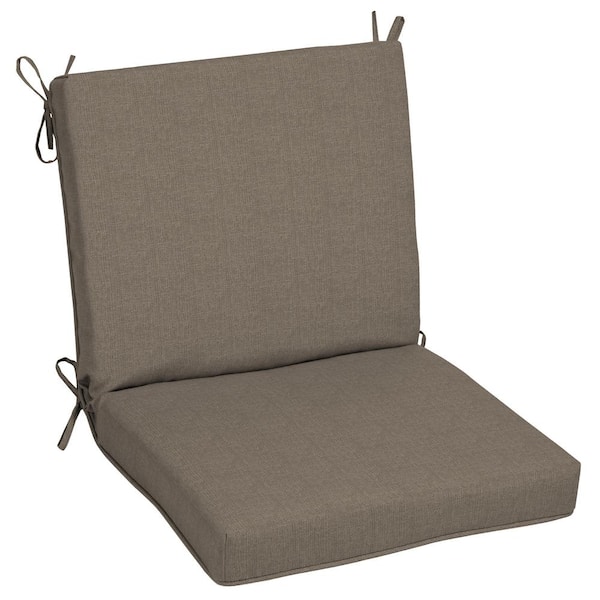 Home Decorators Collection Oak Cliff 22 x 40 Sunbrella Cast Shale Mid Back Outdoor Dining Chair Cushion