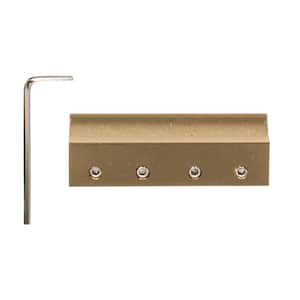5/8 in. H x 9/16 in. W x 2-3/8 in. L Polished Brass Rail Connector for EG300 Series Ladder Rail
