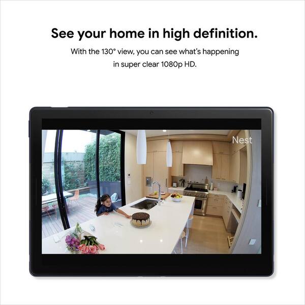 Google Nest Cam Indoor - 1080p Wired Smart Home Security Camera (3