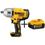 20-Volt MAX XR Cordless Brushless 1/2 in. High Torque Impact Wrench with Detent Pin Anvil & (1) 20-Volt 5.0Ah Battery