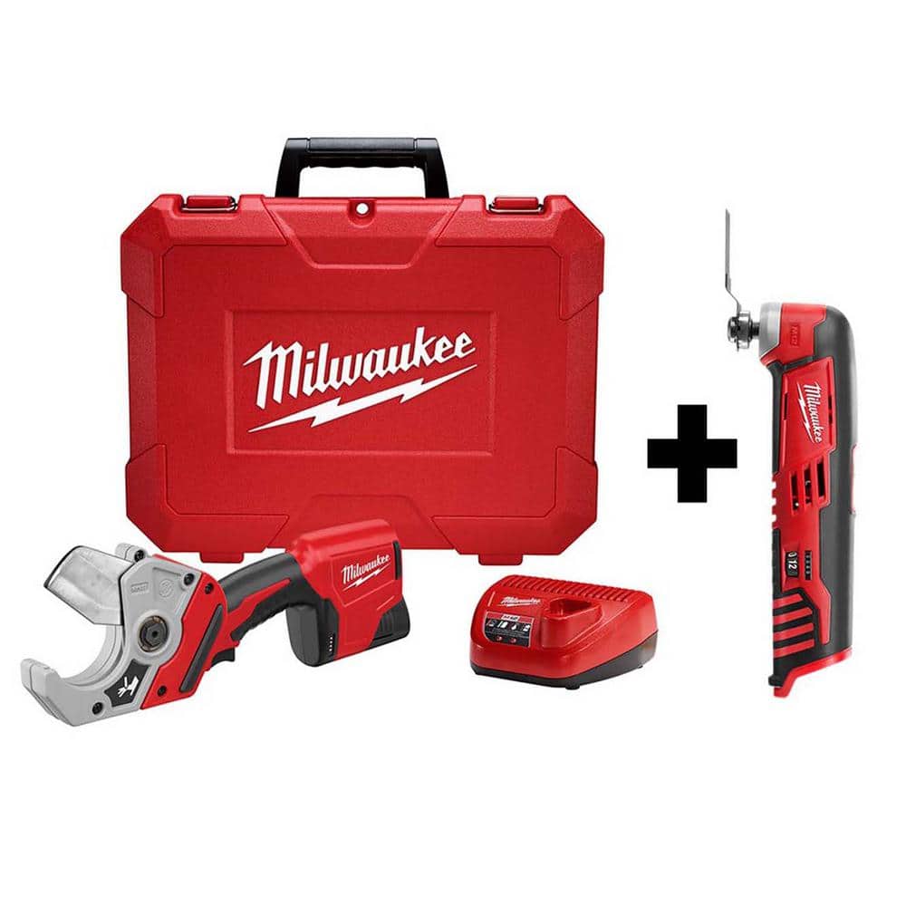 Milwaukee M12 12-Volt Lithium-Ion Cordless PVC Shear Kit with M12 Multi-Tool  2470-21-2426-20 The Home Depot