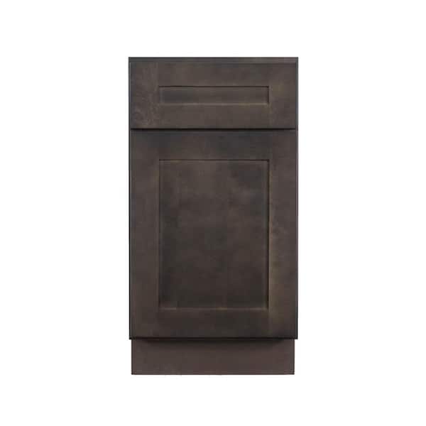 LIFEART CABINETRY Lancaster Shaker Assembled 18 in. x 34.5 in. x 24 in. Base Wasket Cabinet in Vintage Charcoal