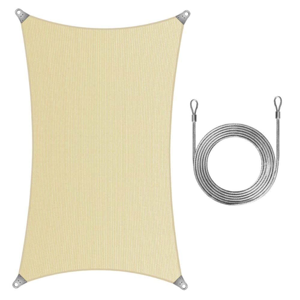 Super Ring 16 ft. x 16 ft. Sun Shade Sail with Cable-Beige price history on PriceWatchPro