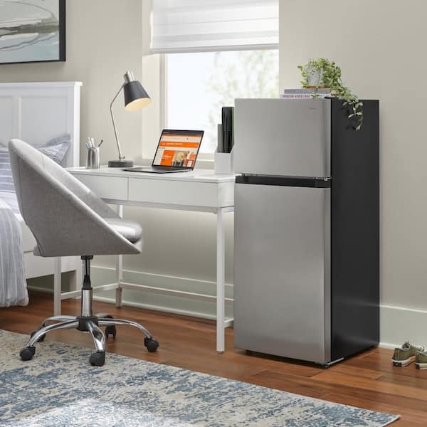 Vissani 4.5 cu. ft. 2-Door Mini Refrigerator in Platinum Steel