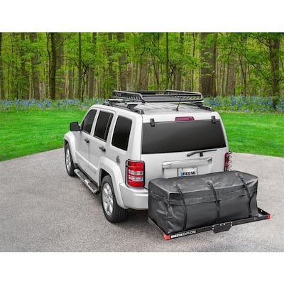 500 lb. Capacity, 60 in. x 20 in. Steel Tray Style Hitch Cargo Carrier for 2in. receiver with adapter sleeve