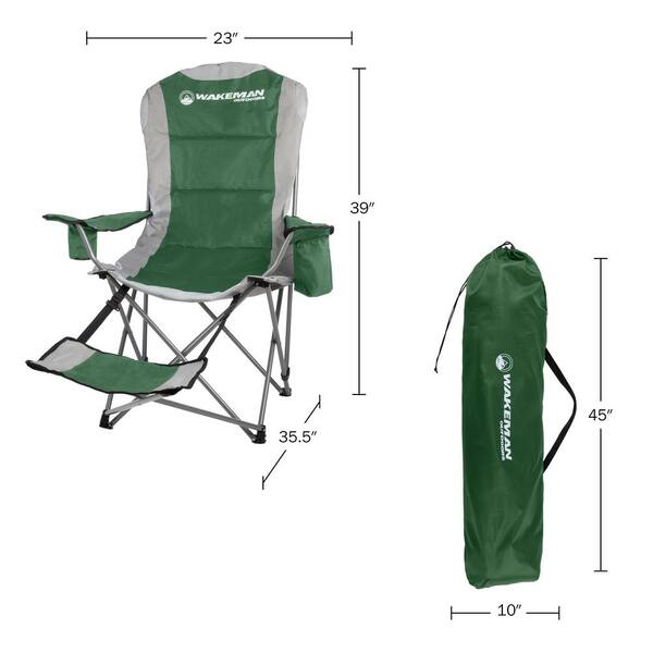 Wakeman camp chair with footrest hotsell