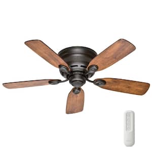 Low Profile IV 42 in. Indoor New Bronze Ceiling Fan with Remote For Bedrooms