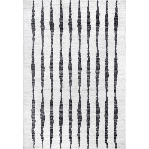 nuLOOM Rowan Gray 9 ft. x 12 ft. Striped Area Rug