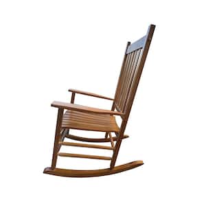 Brown Wood Outdoor Rocking Chair