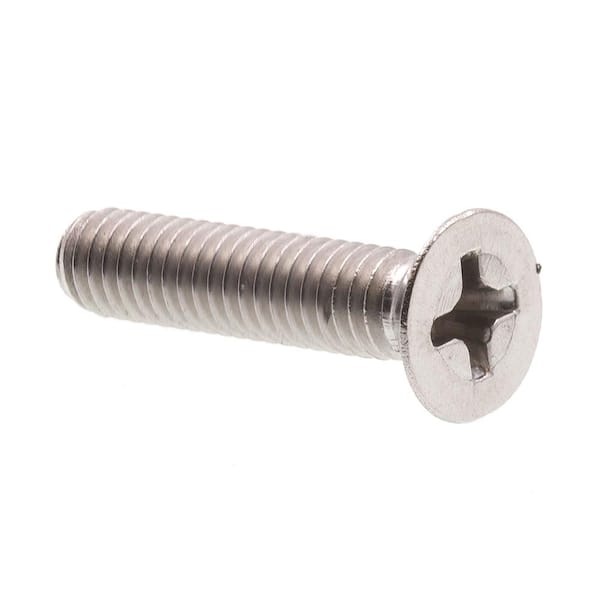 Prime-Line M4-0.7 x 18 mm Metric Grade A2-70 Stainless Steel Phillips Drive Flat Head Machine Screws (10-Pack)
