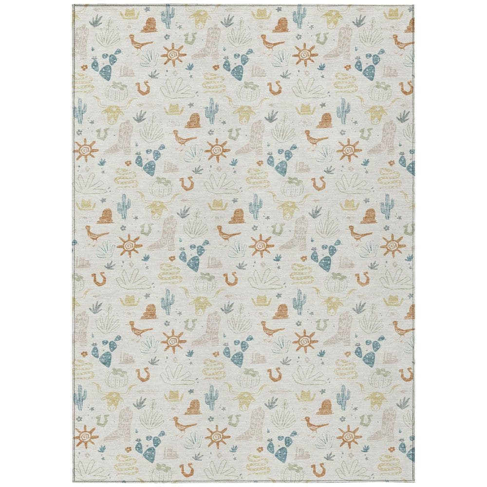 Chantille Machine Washable Indoor/Outdoor Abstract ACN2562 Ivory 3 ft. x 4 ft. Area Rug price history on PriceWatchPro