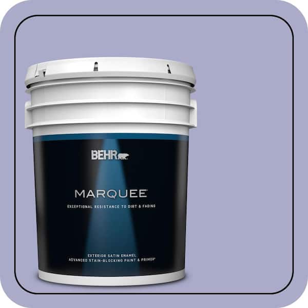 BEHR MARQUEE 5 gal. #M550-4 Wisteria Blue Satin Enamel Exterior Paint & Primer