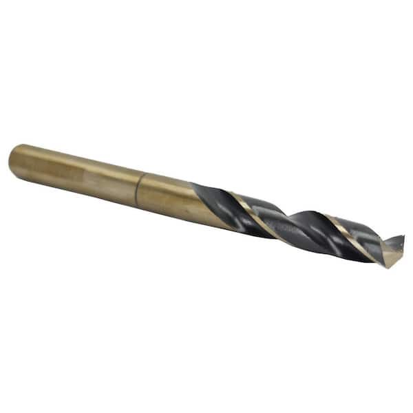 Drill America 5/8 in. High Speed Steel Black and Gold Reduced Shank Twist Drill Bit with 3/8 in. Shank