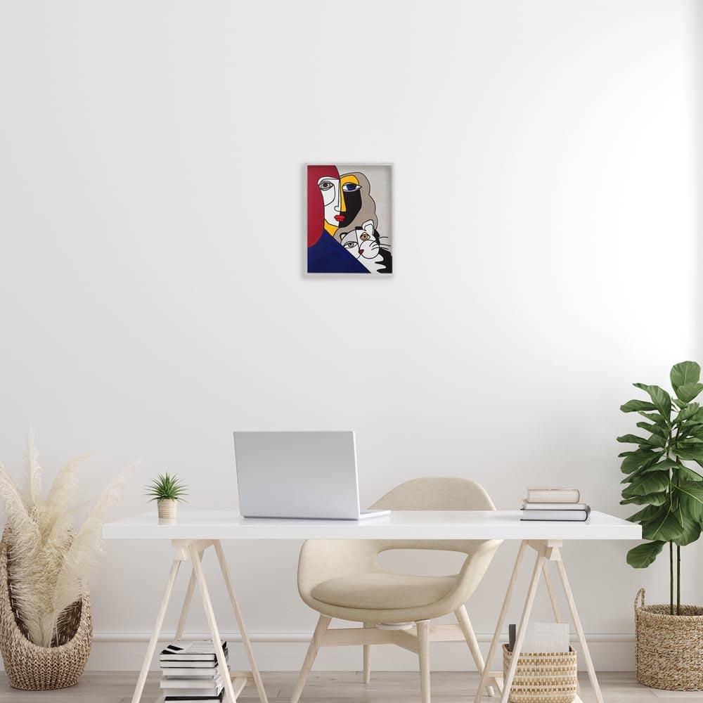 Bold Primaries Mod Portraits by Ruth Fromstein Gray Framed Abstract Giclee Art Print 14 in. x 11 in. price history on PriceWatchPro