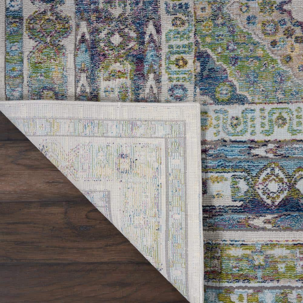 Handmade Blue Diamond 4' x 6' Stain-resistant Rug