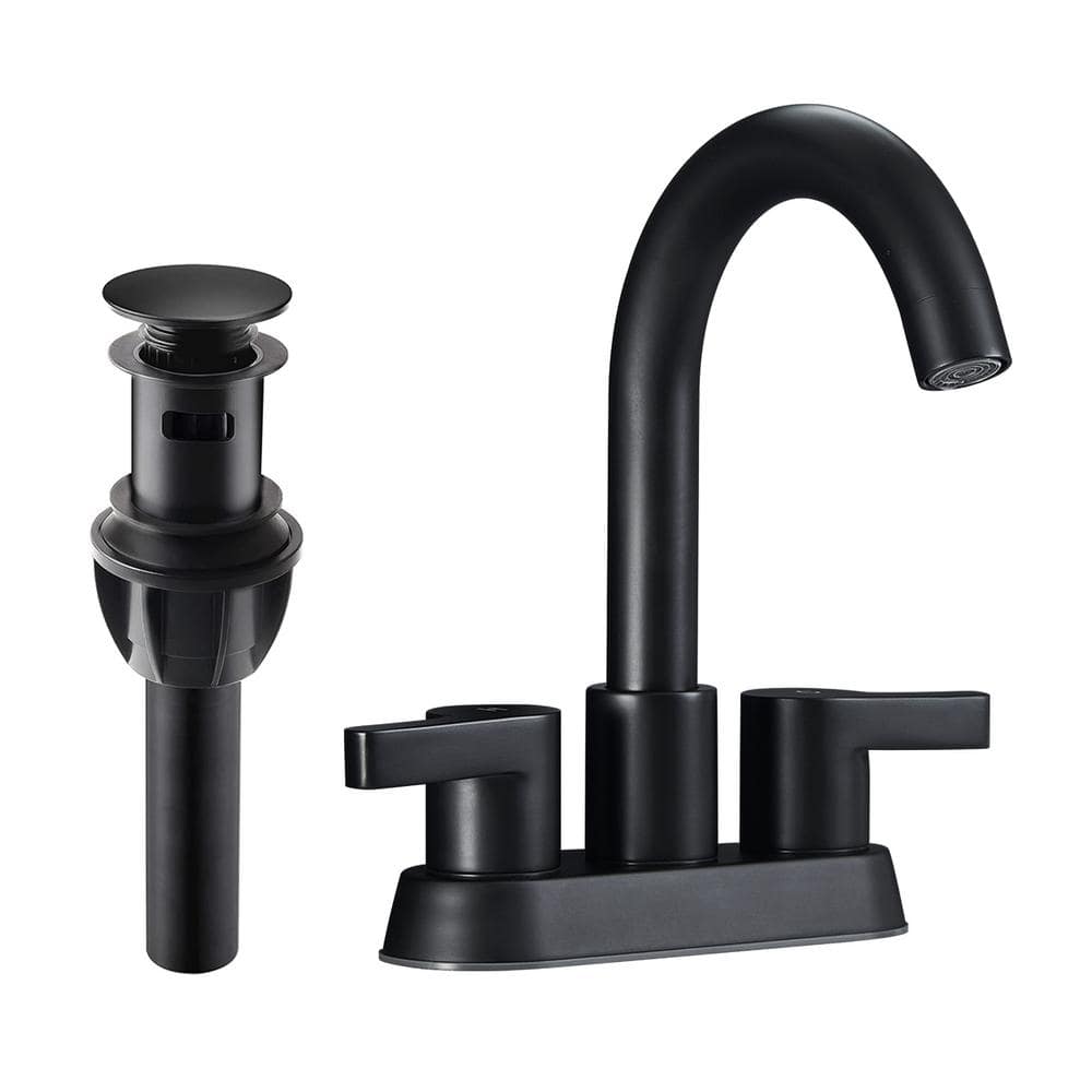 4 in. Centerset 2-Handle Bathroom Faucet with Spot Defense and Drain Assemb
