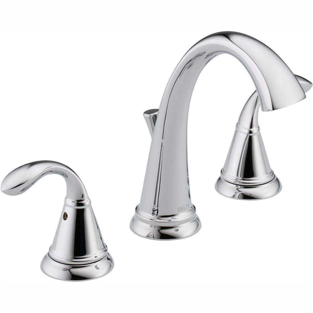 Delta Zella 8 in. Widespread 2Handle Bathroom Faucet in Chrome 35706LF The Home Depot