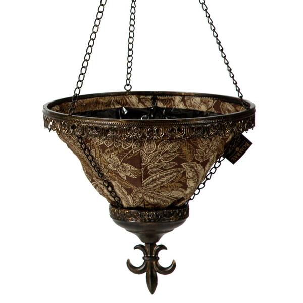 Bombay Outdoors Black Sofia Hanging Planter With Espresso Liner