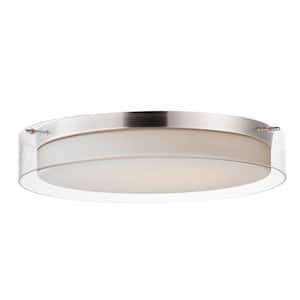 Duo 20 in. LED Light Bulb Included Round Flush Mount