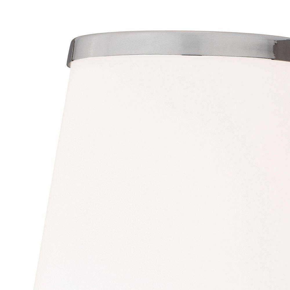Kelsy Chrome 1-Light Bathroom Wall Fixture with Frosted Shade