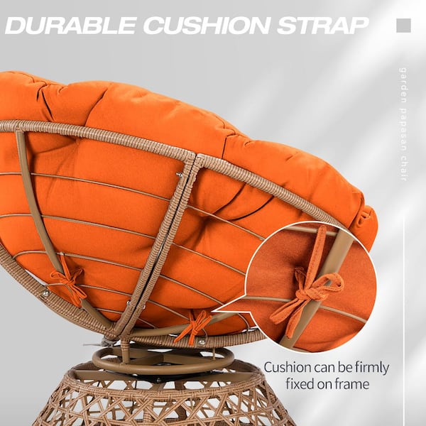 Orange discount papasan chair