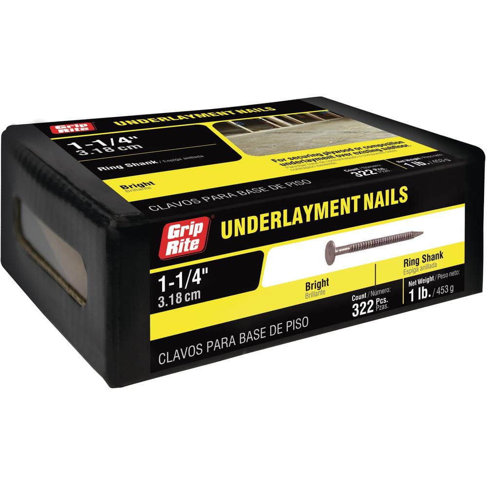 Grip Rite X In Penny Underlayment Nails Lb Pack Atul The Home Depot