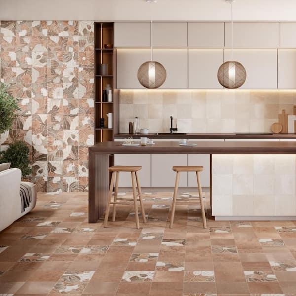 Adagio Decor Fiori 10 in. x 10 in. Porcelain Floor and Wall Tile (10.88 sq. ft. /Case)