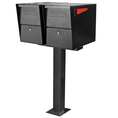 Mail Boss Locking Post Mount Mailbox With High Security Reinforced 