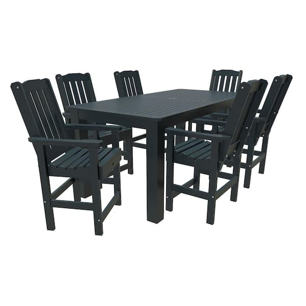 Unbranded Springville 7-Pieces Recycled Plastic Outdoor Counter Dining Set