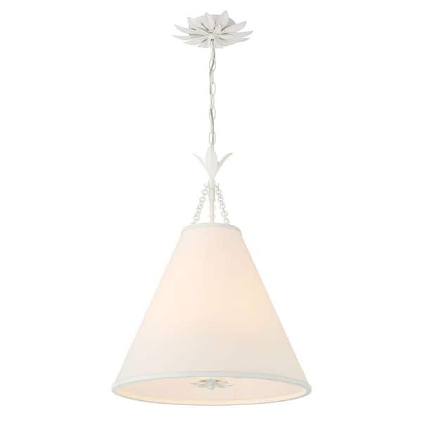 18 in. 4-Light Matte White Pendant