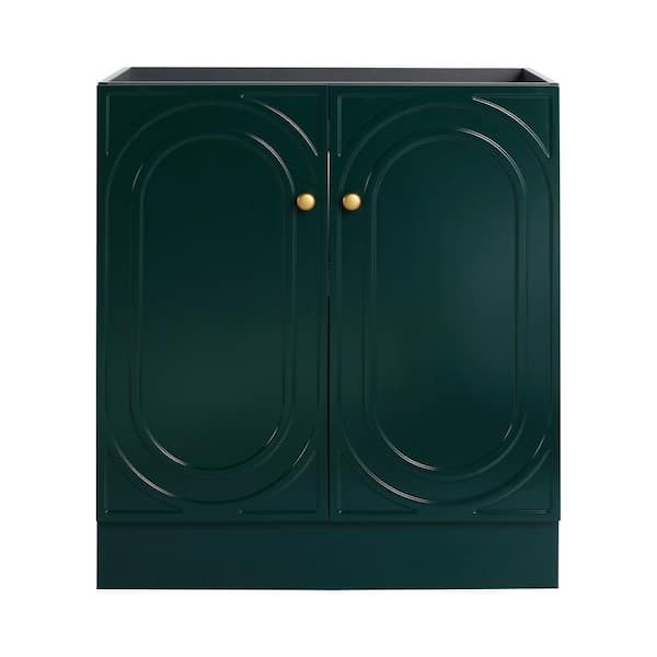 Sheffield 29.13 in. W x 19.5 in. D Freestanding Bath Vanity Cabinet without Top in Light Dark Green Unassembled