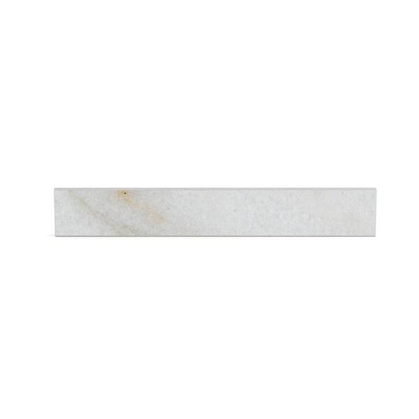 Home Decorators Collection Provence 26 in. Marbled Backsplash in White