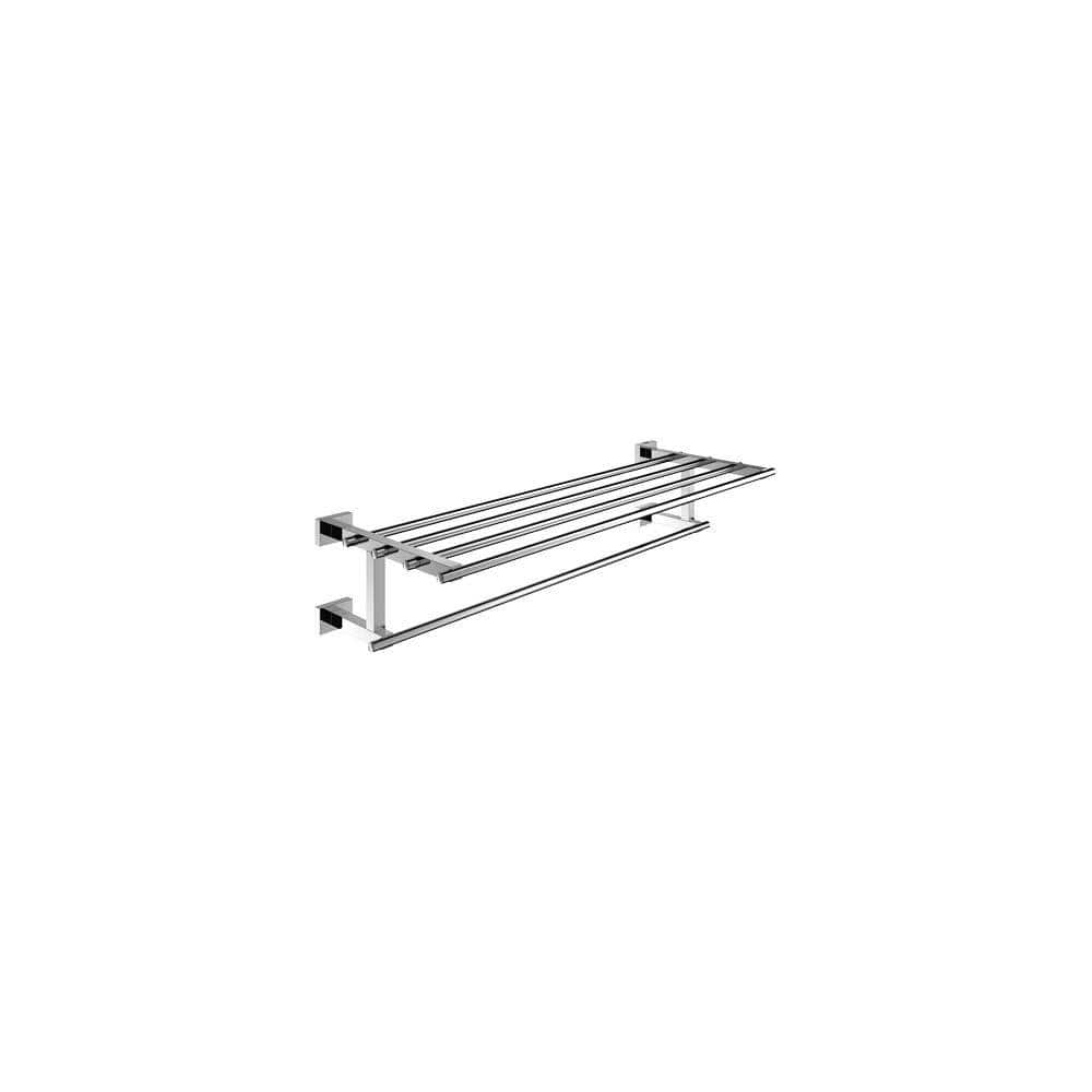 GROHE Essentials Cube Chrome Wall Mount Towel Rack GROHE Essentials Cube Chrome Wall Mount Towel Rack