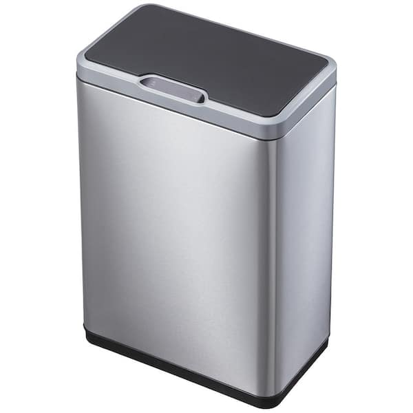 Household Essentials 13 Gal. Mirage Indoor Sensor Trash Can in Stainless
