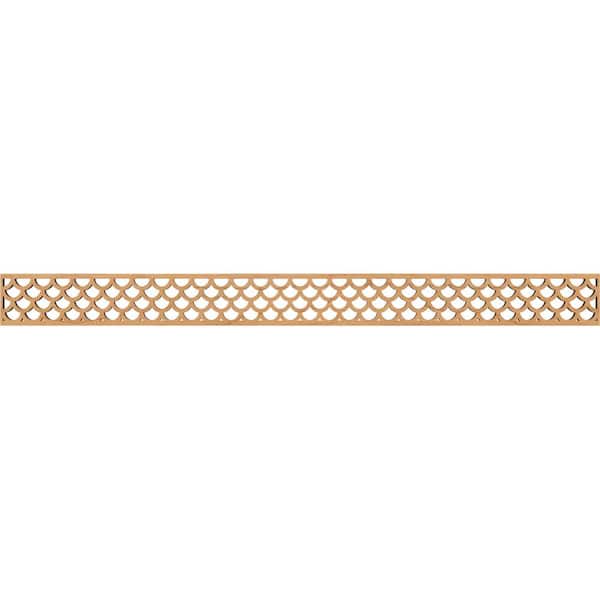 Ekena Millwork Hudson Fretwork 0.375 in. D x 46.375 in. W x 4 in. L Maple Wood Panel Moulding