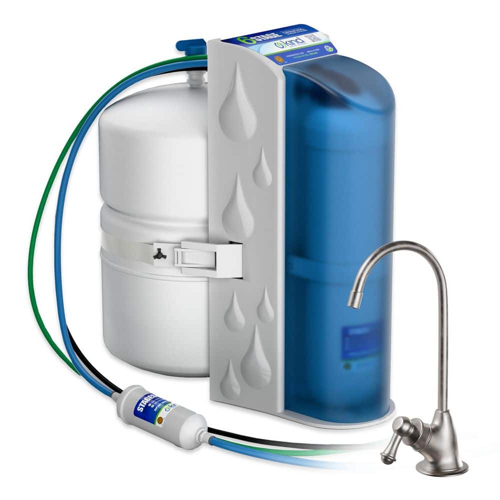 Water Systems 6-Stage Reverse Osmosis Drinking Water System with Brushed Nickel Faucet