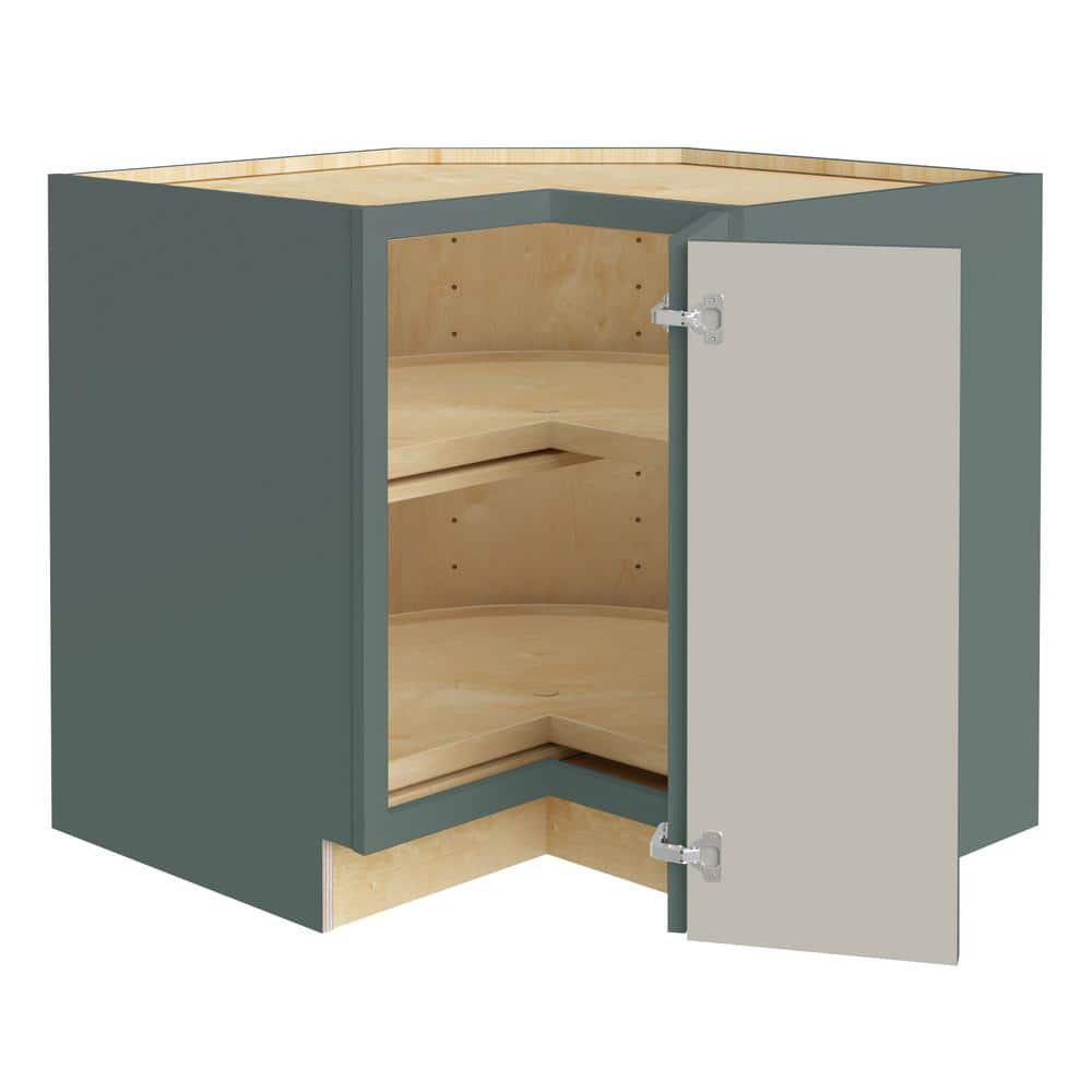 Hargrove 33 in. W x 33 in. D x 34.5 in. H Assembled Plywood Corner Lazy Sus