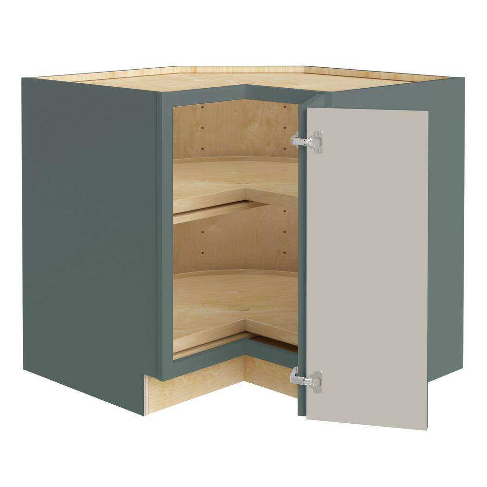 Hargrove 36 in. W x 36 in. D x 34.5 in. H Assembled Plywood Corner Lazy Sus