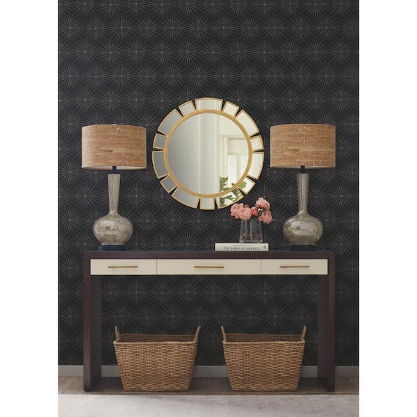 60.75 sq.ft. Black Starlight Wallpaper