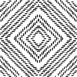 12 in. x 12 in. Black and White Santorini Peel and Stick Vinyl Floor Tile (20-Tile, 20 sq. ft.)