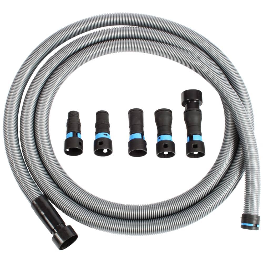 Cen-Tec 16 ft. Antistatic Vacuum Hose for Shop Vacs with Expanded  Multi-Brand Power Tool Adapter Set 95193 - The Home Depot