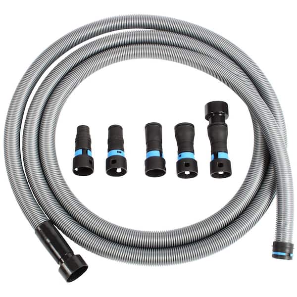 Cen-Tec 16 ft. Hose for Home and Shop Vacuums with Expanded Multi-Brand Power Tool Adapter Set for Dust